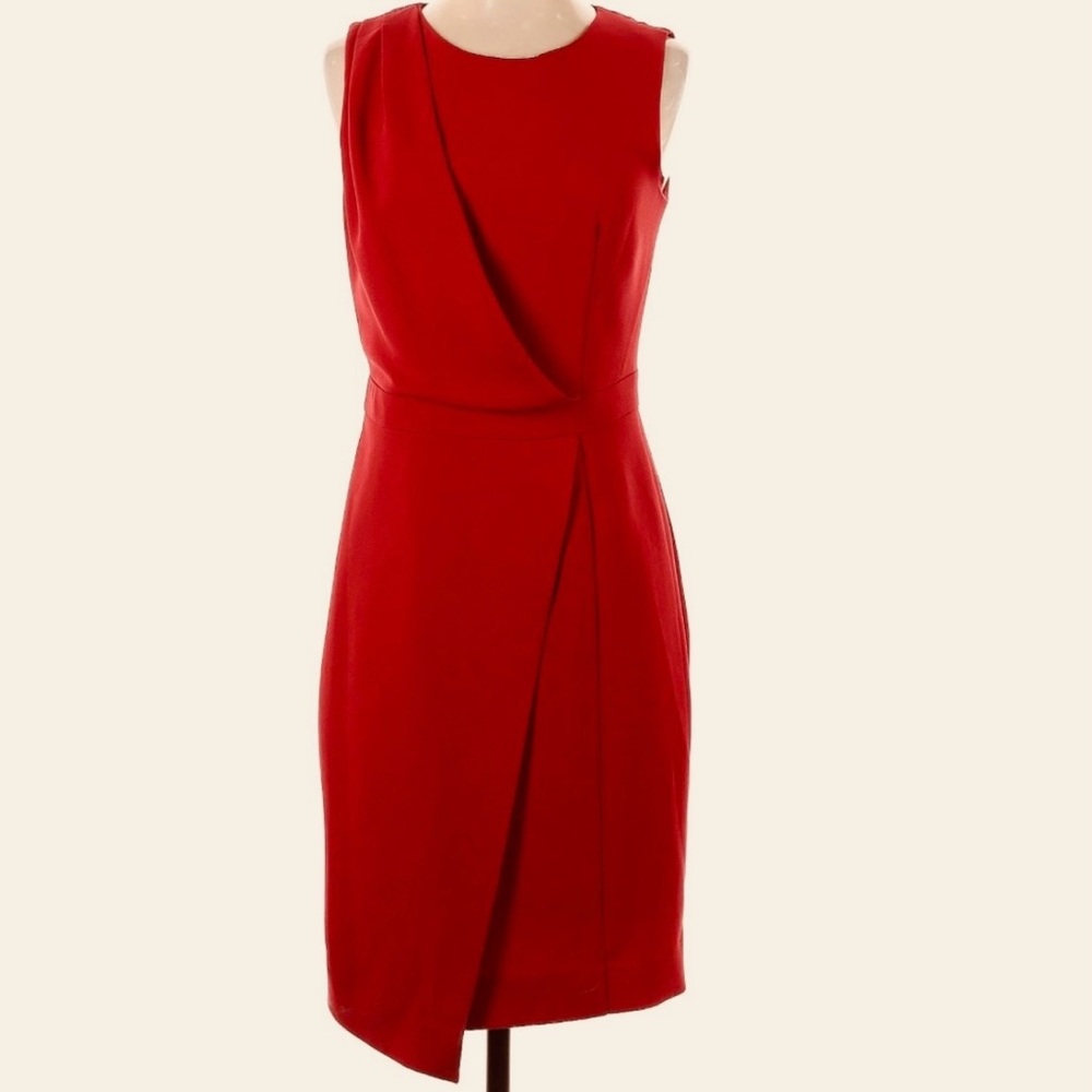 The Limited Draped Fabric Faux Wrap Sheath Dress